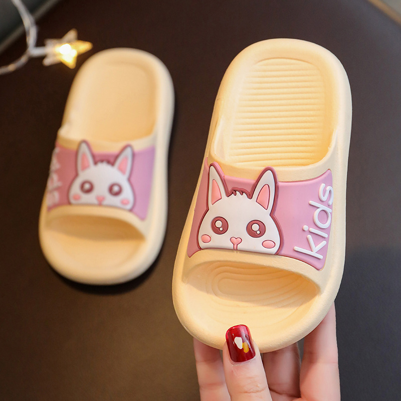 Children's Slippers Summer Trending Cartoon Cute Thickening Non-Slip Soft Bottom Home Children Baby's Bathroom Sandals