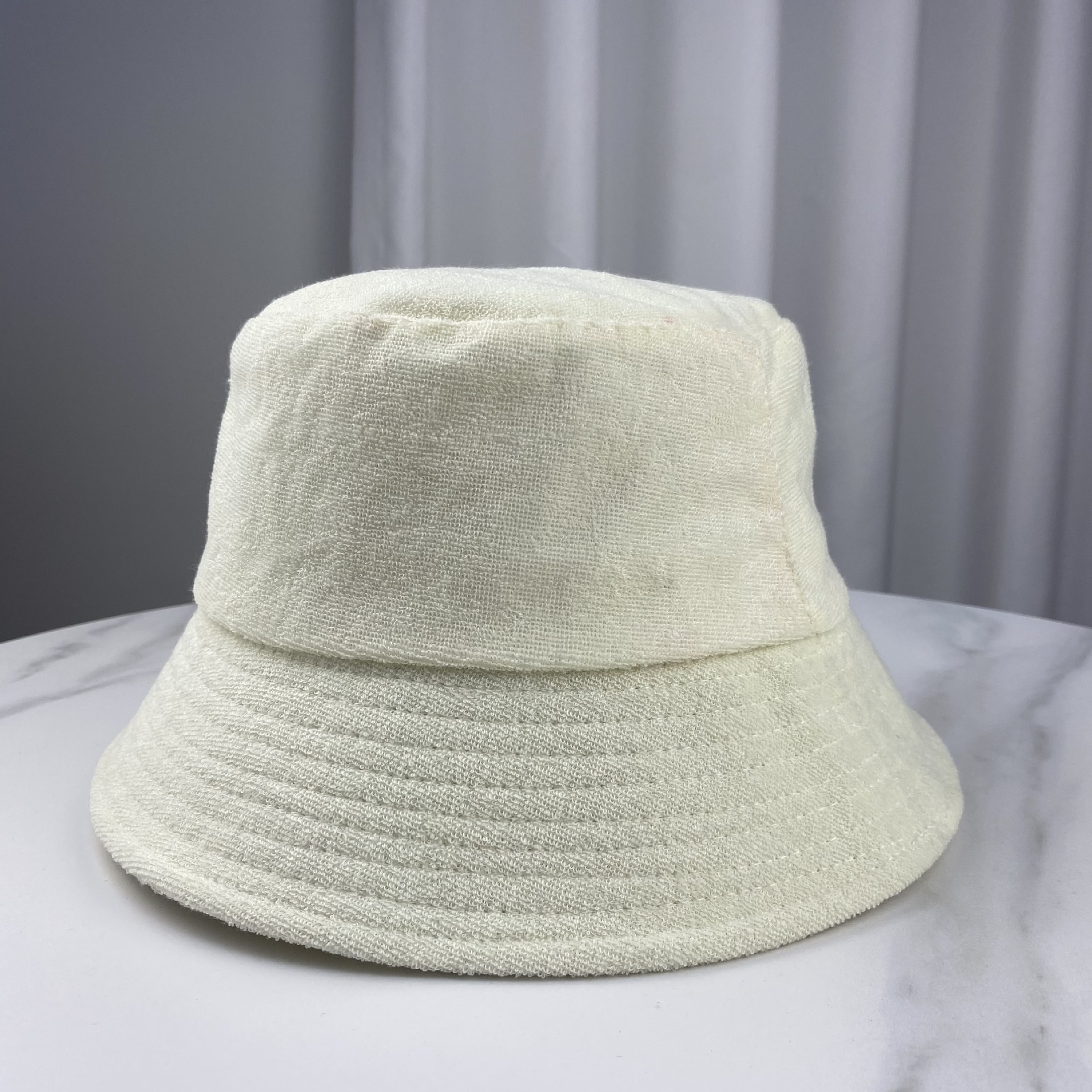 跨境毛巾布渔夫帽盆帽柔软户外遮阳帽防晒保暖休闲盆帽情侣可戴