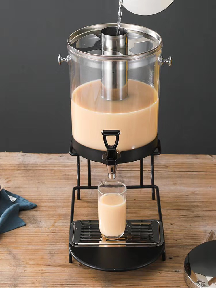 商用果汁鼎食堂餐厅不锈钢u型饮料机加厚pc果汁桶饮品设备