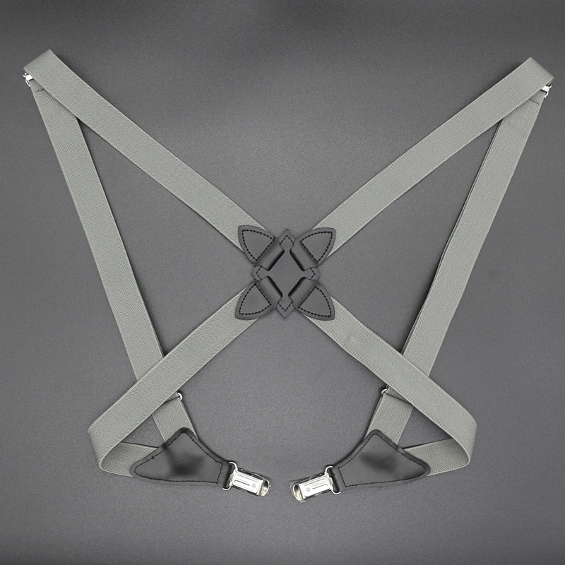 2.5cm男女士背带夹侧夹款套式弹力背带松紧吊裤带后背式吊带夹