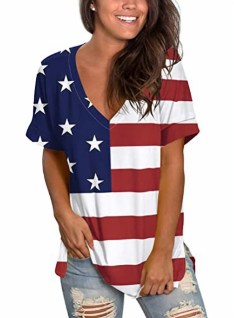 美国国旗t恤衫图片