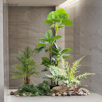 树叶树枝树藤假樱花藤蔓植物花室内叶子装饰藤条大型树绿植墙