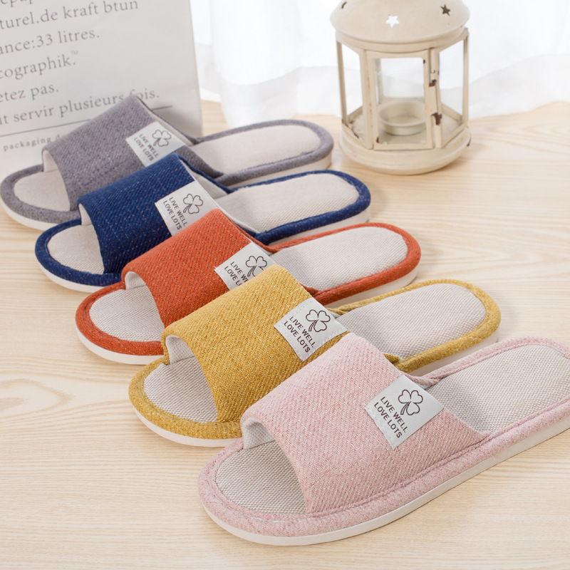 Factory Hot Sale Fashion Women's Four Seasons Linoleum Floor Board Slippers Home Indoor Couple Comfortable and Non-Slip Slippers Summer Wholesale