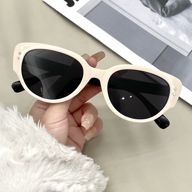Cat's Eye Fashion Ins Trendy Concave Sunglasses 2023 New Sunglasses M Nail Y2g Street Shot Sunglasses