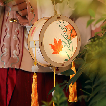 元宵节新年古风灯笼diy 中式春节手提花灯宫灯装饰手工制作材料包