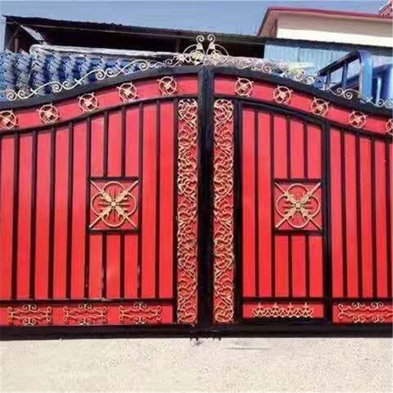厂家直供铁艺大门小区别墅平开门铁艺门学校铁制大门加工定 制