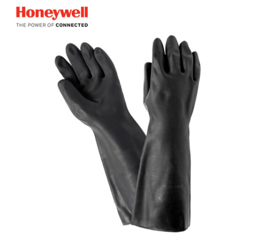 霍尼韦尔honeywell2095025氯丁橡胶防化手套加长版橡胶劳胶保手套