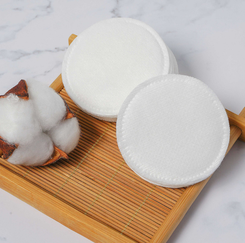 三层夹棉压边圆形化妆棉双面双效触感柔软厚实不起毛圆片卸妆棉