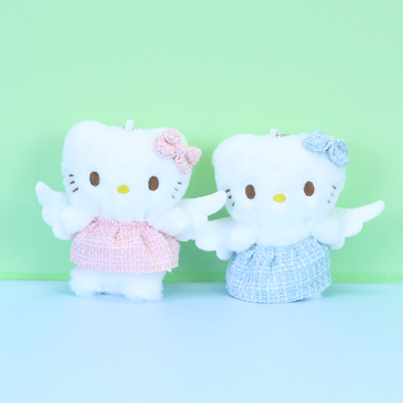 日系天使kitty猫咪公仔钥匙扣跨境网红布娃娃可爱挂件小饰品毛绒