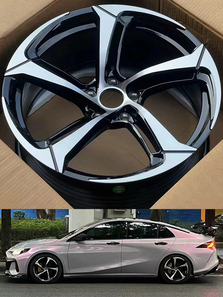 适用17 18寸奥迪a4la3刀锋轮毂改装本田思域 轩逸 雅阁 速腾钢圈