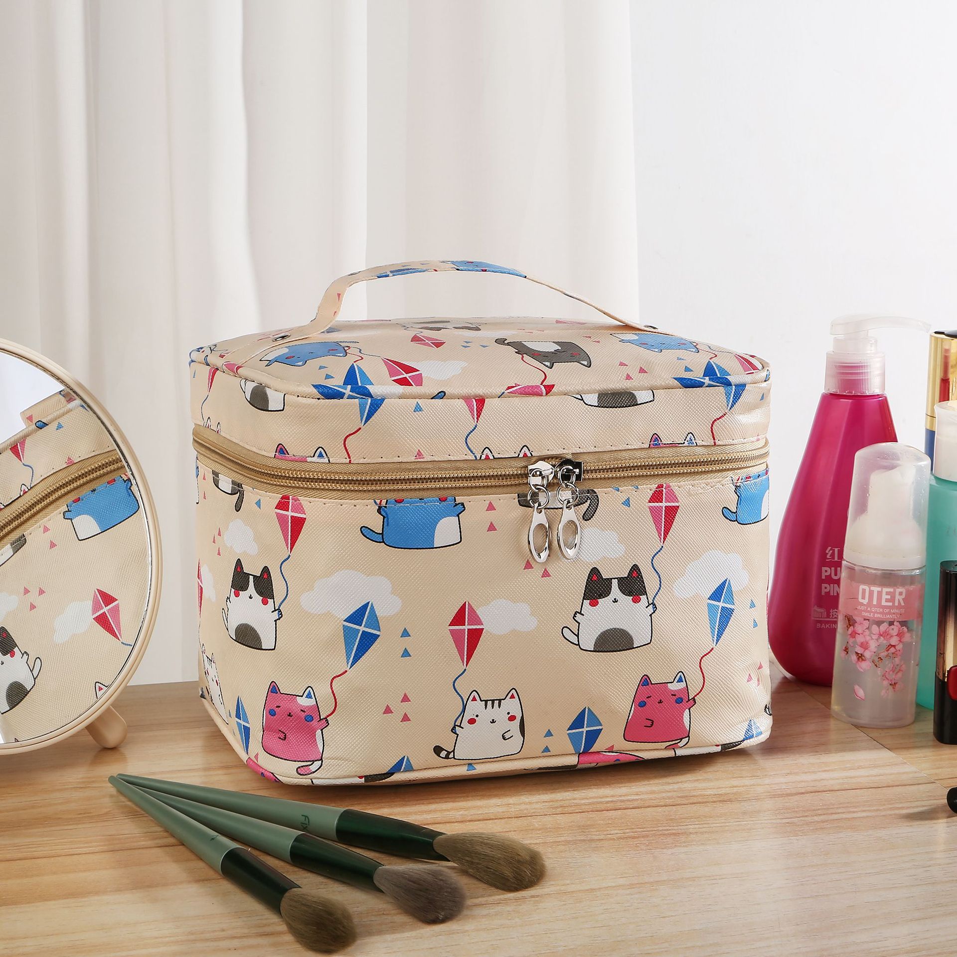 New Pvc Bear Large Capacity Waterproof Cosmetic Bag Travel Portable Tote Storage Bag Cubic Bag Wash Bag