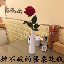 酒店会所餐厅商用花瓶小清新插花玫瑰仿陶瓷塑料饭店装饰摆件