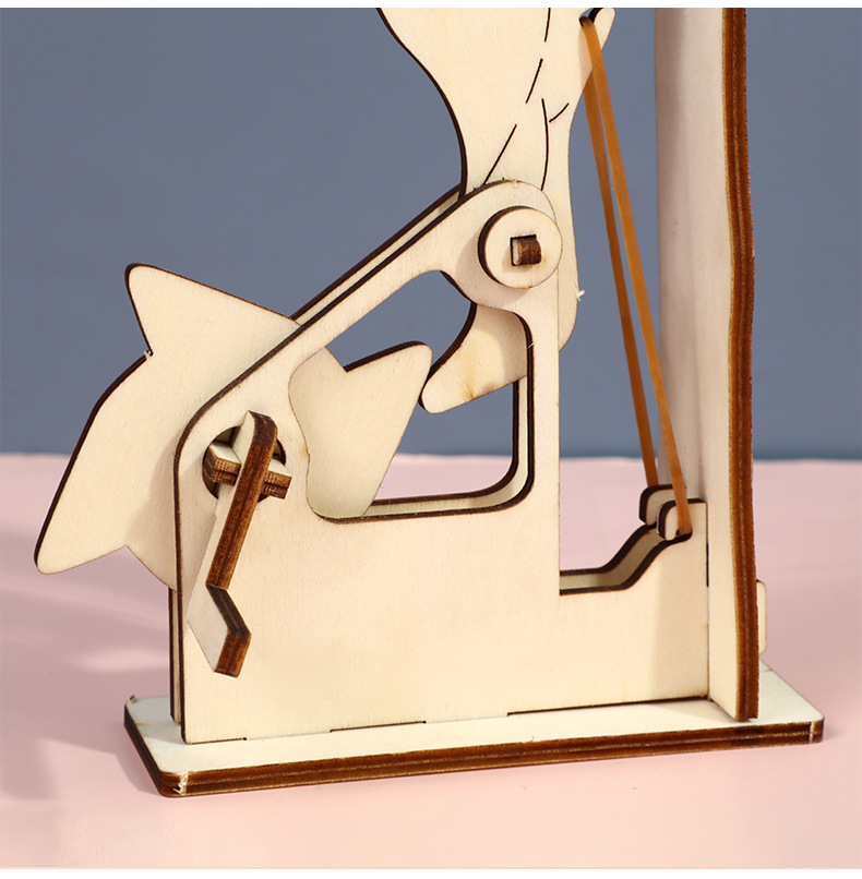 科技小制作啄木鸟木质拼图diy学生实验助教玩具儿童益智小发明