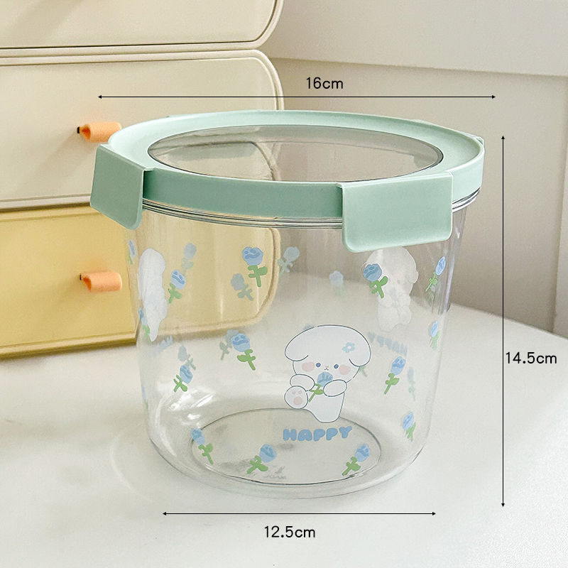 cute food sealed cans moisture-proof storage box refrigerator refrigerated plastic preservation bowls portable fruit bento box with lid