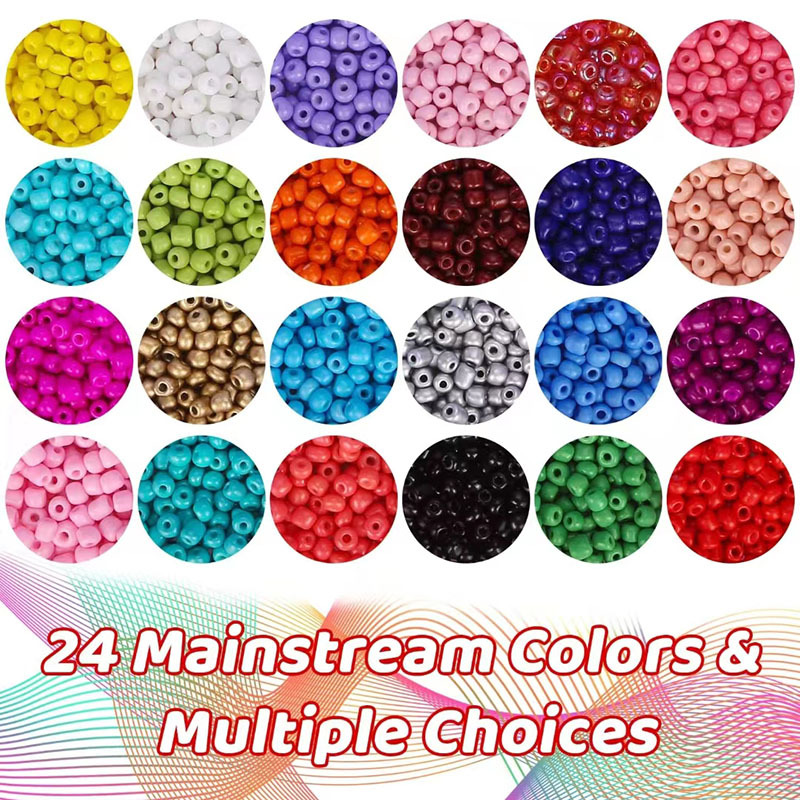 Exclusive for Cross-Border 48 Grid Micro Glass Bead Suit Beaded Color Wafer Bohemian Style Ornament Necklace Bracelet DIY