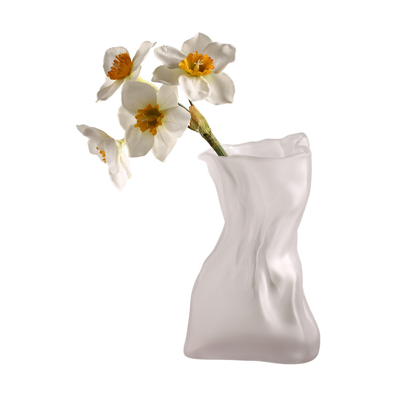 INS Korean Style Glass Vase Coffee Table Transparent Vase Flower Container Decoration Creative Flower Shop Vase