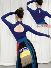 藏族舞蹈演出服装女艺考练功服蒙古舞广场舞大摆裙民族舞蹈服上衣