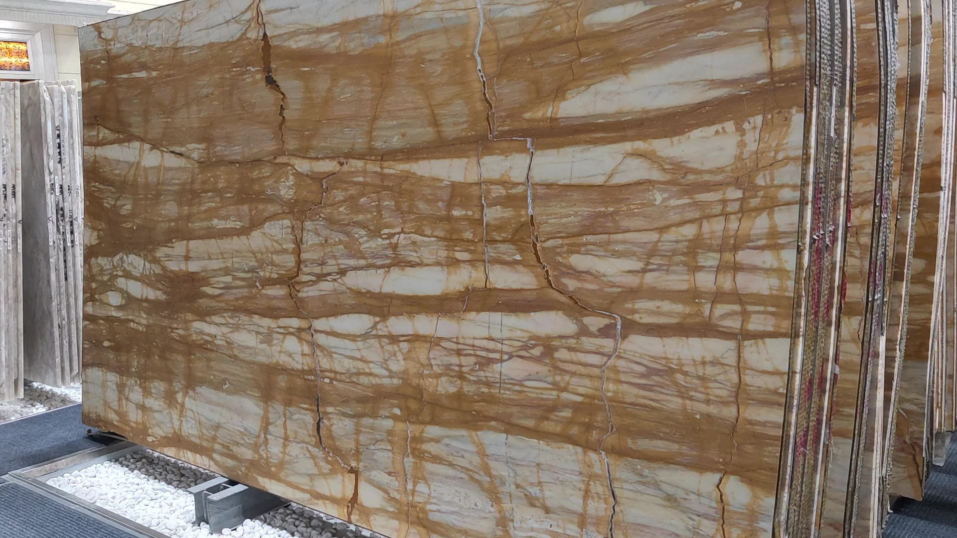 锡耶纳金奢石窗台板大理石 天然大理石背景墙楼梯石桌面茶几面