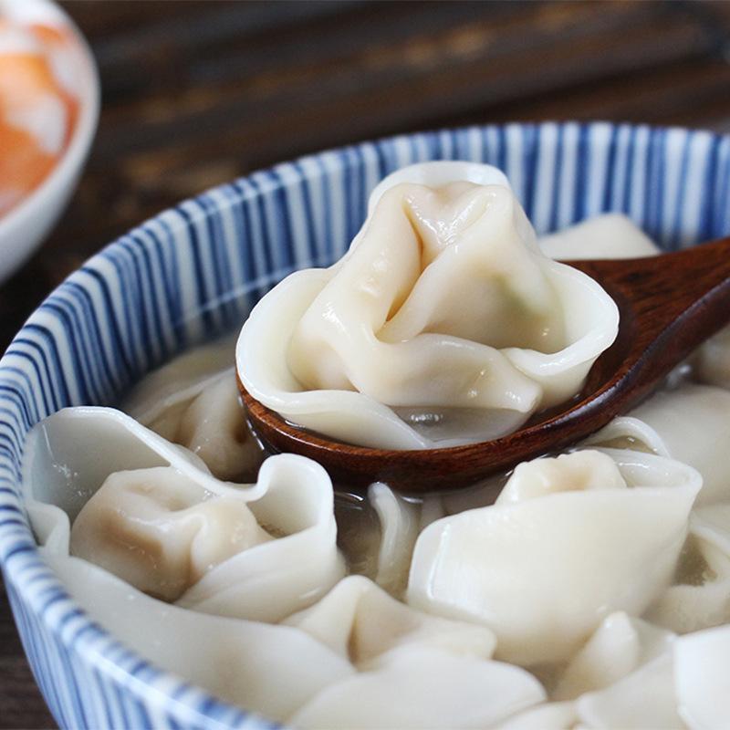 湾仔码头猪肉云吞 广式小馄饨早餐店主食面汤 外卖零食素馅点心