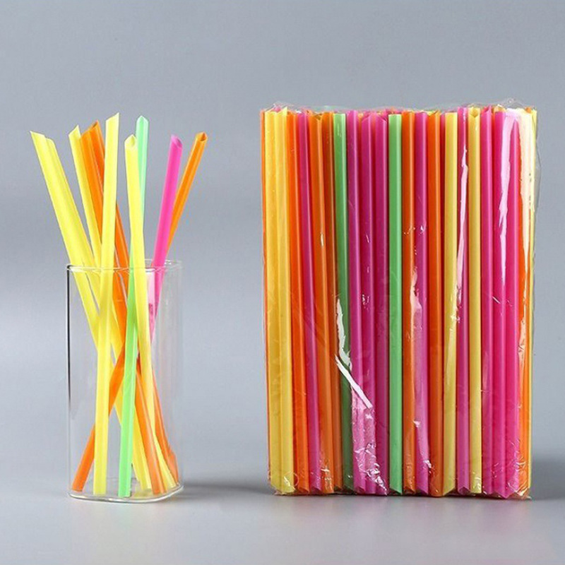 p一次性尖头吸管彩色塑料吸管手工创意透明白色尖头饮料牛奶吸管