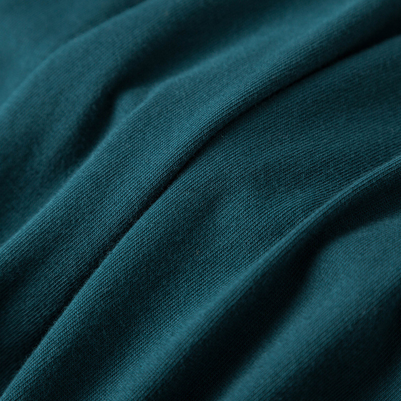 210g重磅精梳棉柔软面料 非饱和色蓝绿色阿美咔叽t恤 男女款