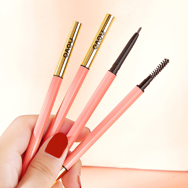 Novo Carved Shaping Ultra-Fine Eyebrow Pencil Ultra-Fine Pen Point Waterproof Sweat-Proof Not Smudge Female Beginner Double-Headed Eyebrow Pencil