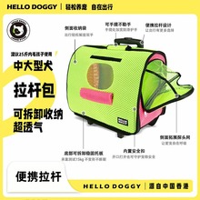 猫包狗背包用可折叠便携拉杆箱猫咪包防水耐脏透气猫狗宠物拉杆箱