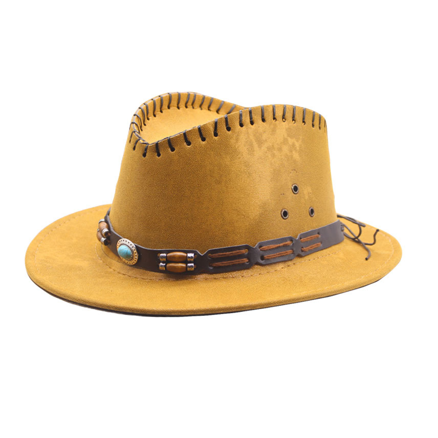 西部牛仔帽蒙古帽子个性旅行拍照遮阳小礼帽草原骑士爵士帽子女