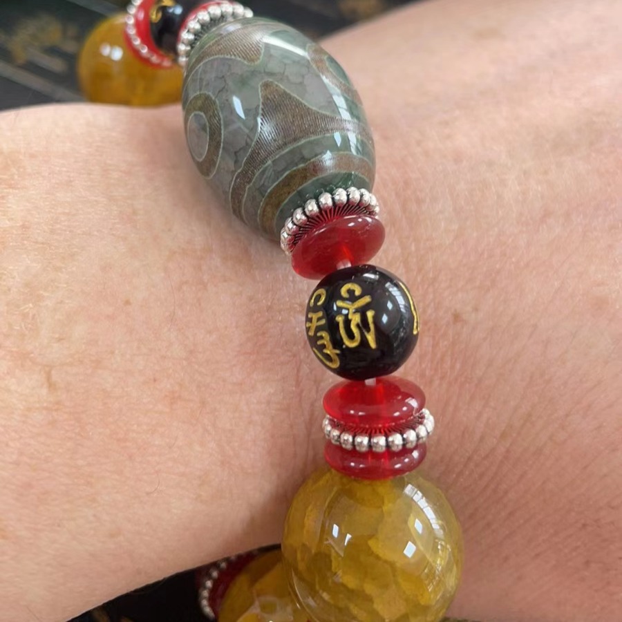 0玛瑙天珠手链 文玩手串-阿里巴巴