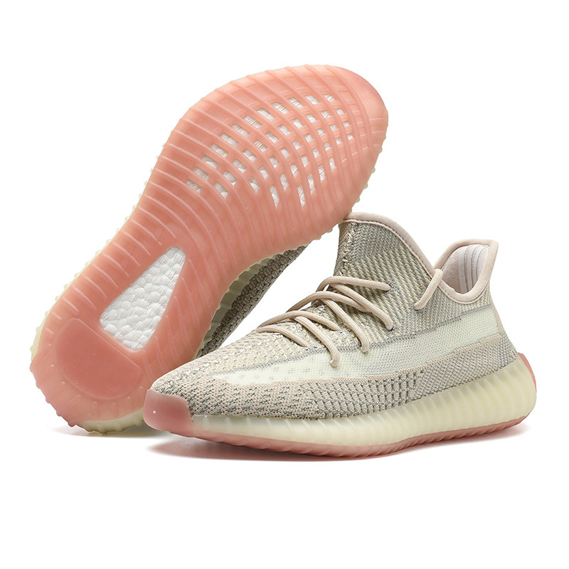 莆田批发椰子鞋男真爆米花底350v2公司级yeezy三杠女休闲运动潮鞋