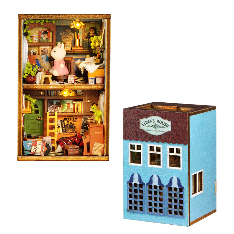 Cute Room DIY Cottage QH Series Building Blocks Small Town Can Be Single Can Be Assembled Mini Exquisite Toy Model