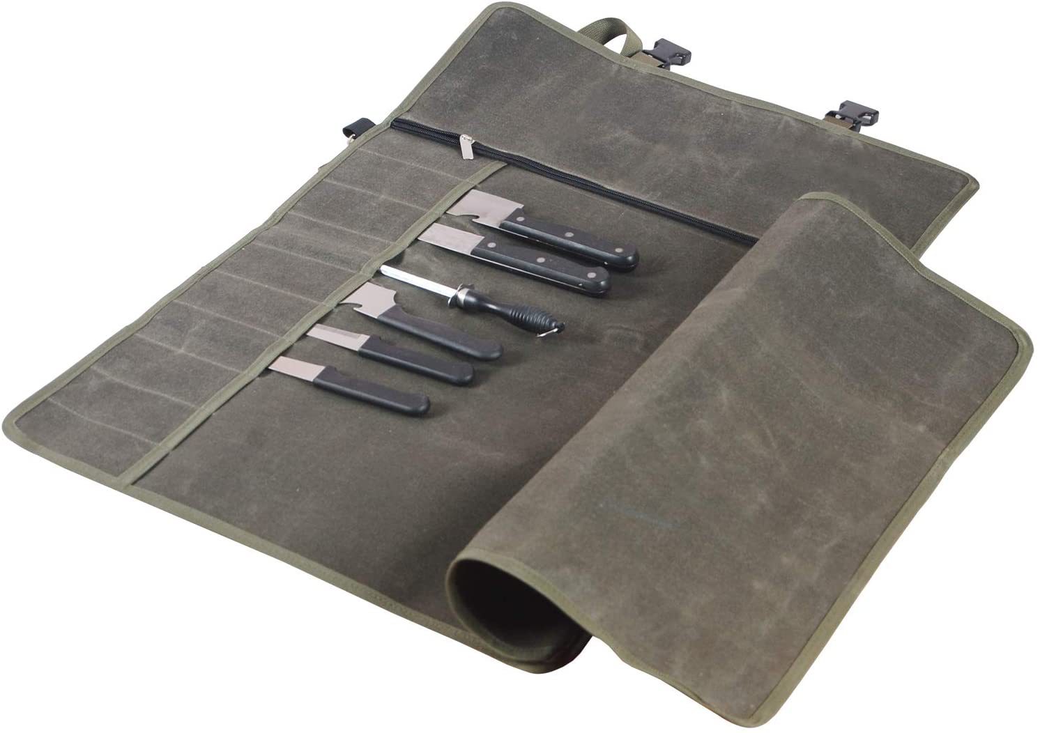 工厂定制跨境打蜡帆布刀具收纳包主厨刀具套装整理包防水刀套包