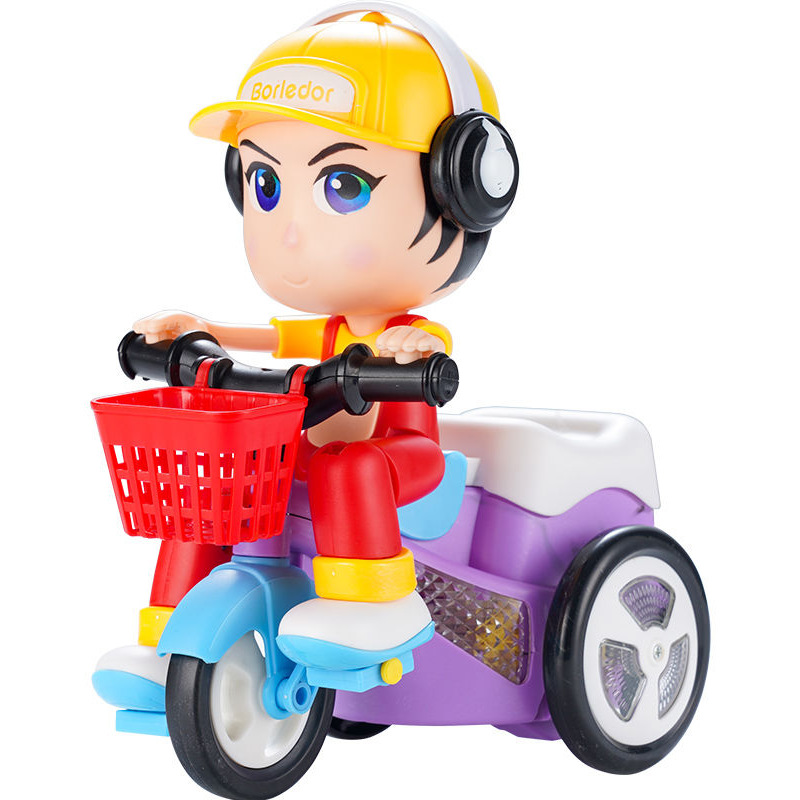 电动玩具车会说话的特技三轮车小汽车儿童网玩具灯光音乐男孩女孩