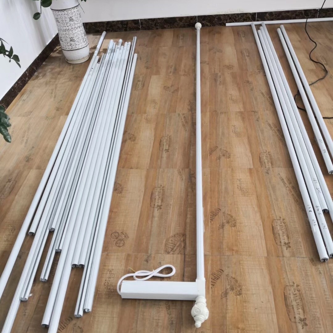 电动罗马杆合金传动箱82端头白色32杆智能窗帘手机app控制遥控-阿里巴