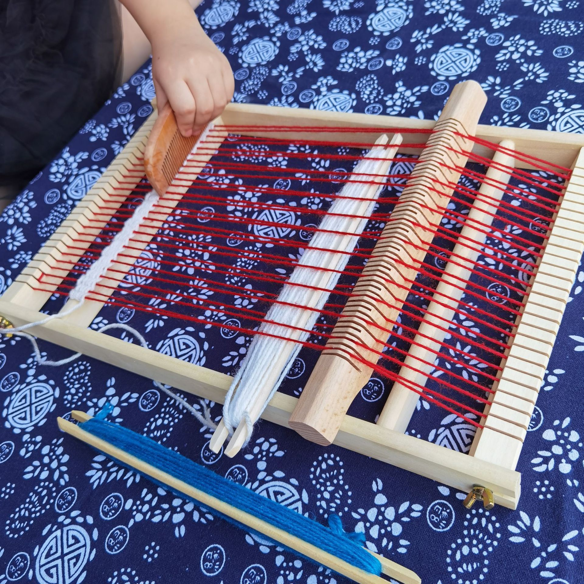 创意儿童织布机大号手工diy制作毛线编织机动手幼儿园区角玩具