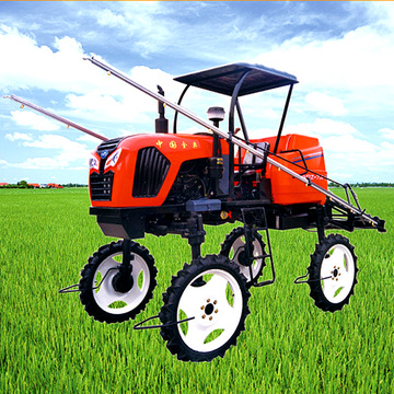 柴油自走式高架打药机折叠杆四轮打药机工厂批发农作物打药机