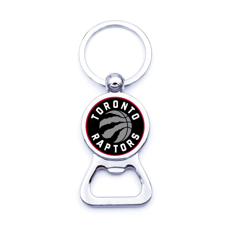 NBA Team Team Logo Zinc Alloy Bottle Opener Key Ring Pendant Creative Metal Corkscrew Bottle Opener Key Ring Customizable