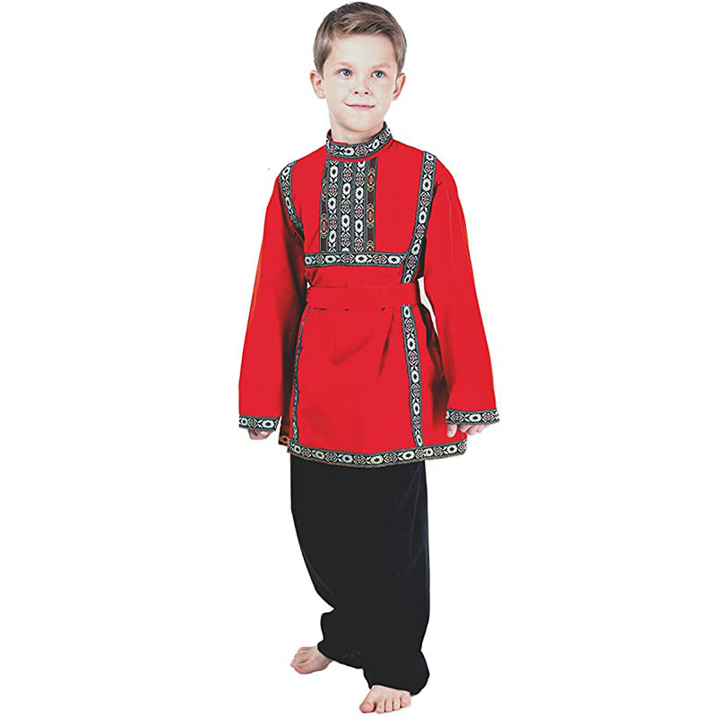 万圣节俄罗斯男孩民族服饰角色扮演服装俄罗斯男孩舞台演出服装