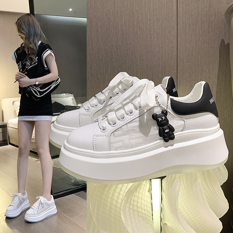 Zero Zero Spring Mcqueen Summer Sneakers Women's 2023 New Bear White Shoes Women's Breathable Platform Casual Sneakers Women