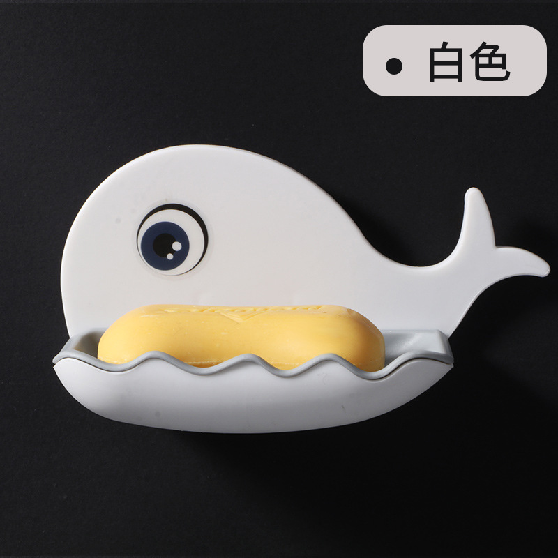 Whale Soap Box No Punch Suction Cup Drain Shelving