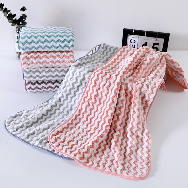 淘气宝贝 珊瑚绒毛巾 定制批发浴室柔软吸水成人毛巾经编暖绒