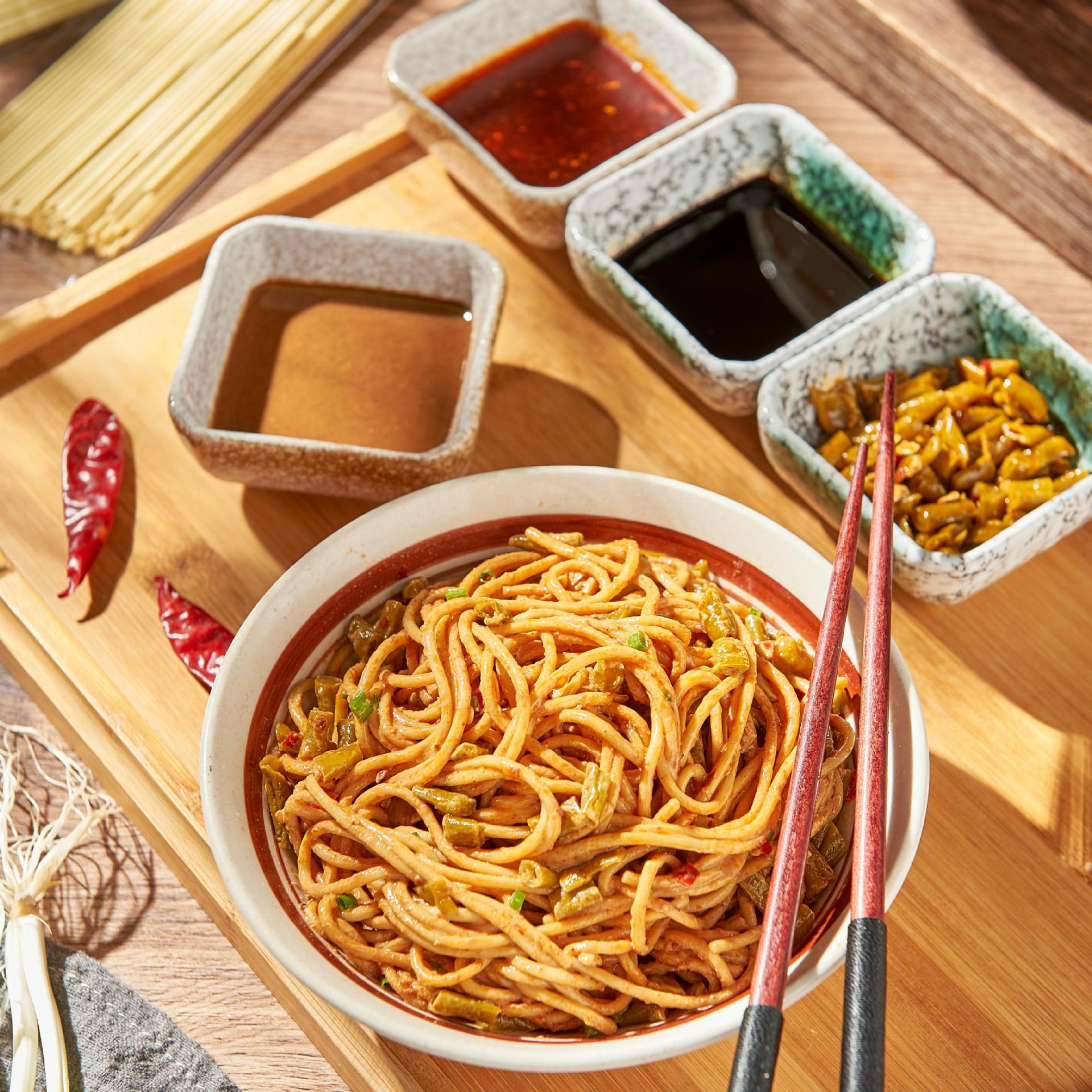 武汉风味热干面带全套调料营养早餐宵夜面条170g*5袋/箱工厂代发