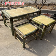 傣族竹编桌子后备箱桌子阳台小桌火锅椅凳子家具茶几餐桌云南茶室