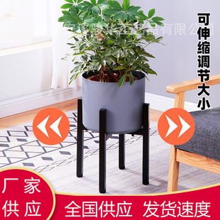 铁艺可移动花盆底托盘加厚花盆底座圆形带滚轮托盘多功能盆栽花架