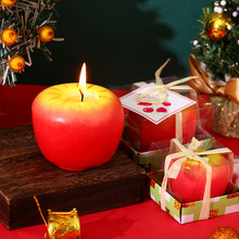 仿真水果创意红苹果香薰造型蜡烛圣诞节浪漫平安夜平安果蜡烛香氛