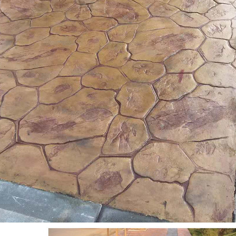 压花地坪模具压模园林路广场彩色印花地面压印地坪模具