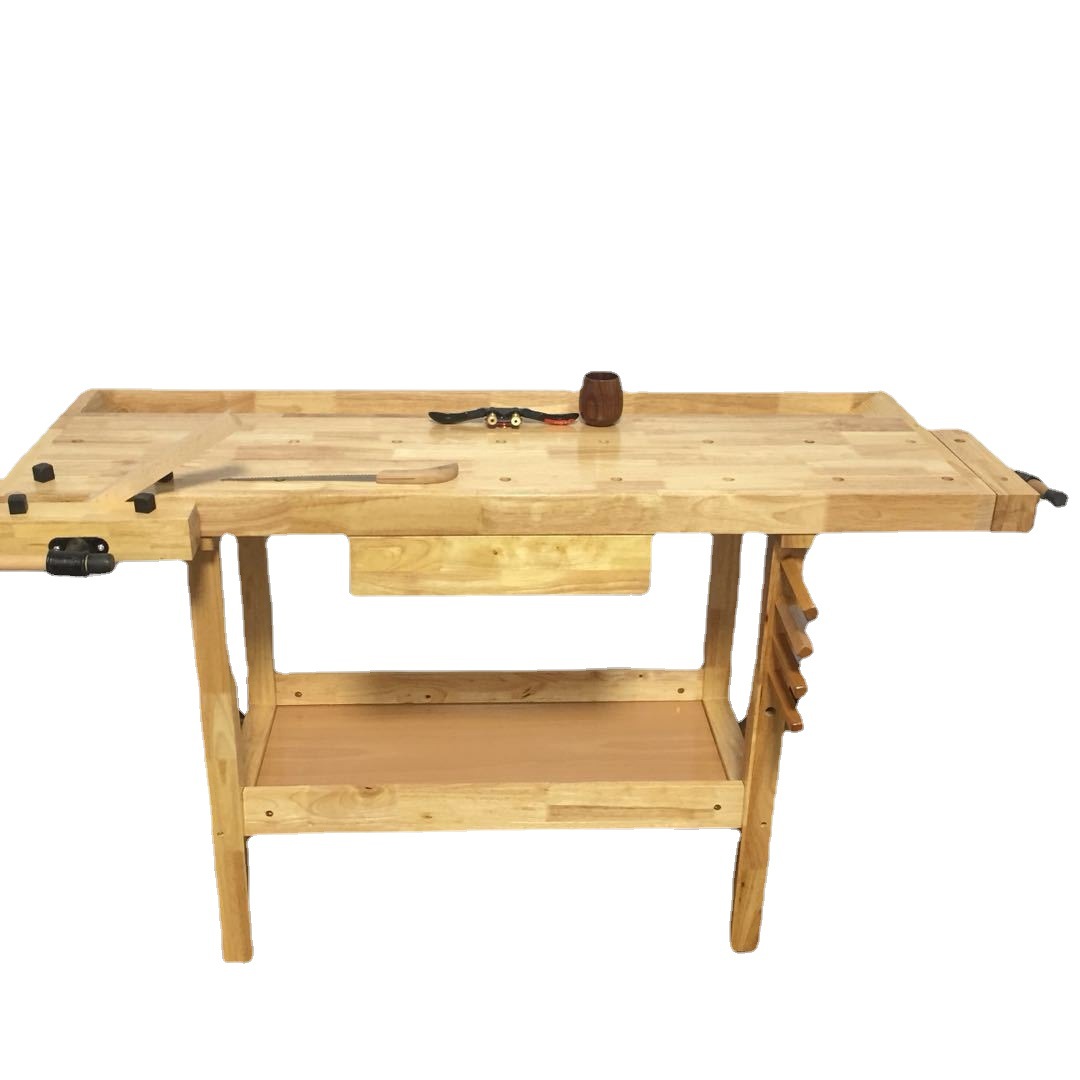 工厂出货实木榉木 工作台 木工桌子 学校家庭木工坊