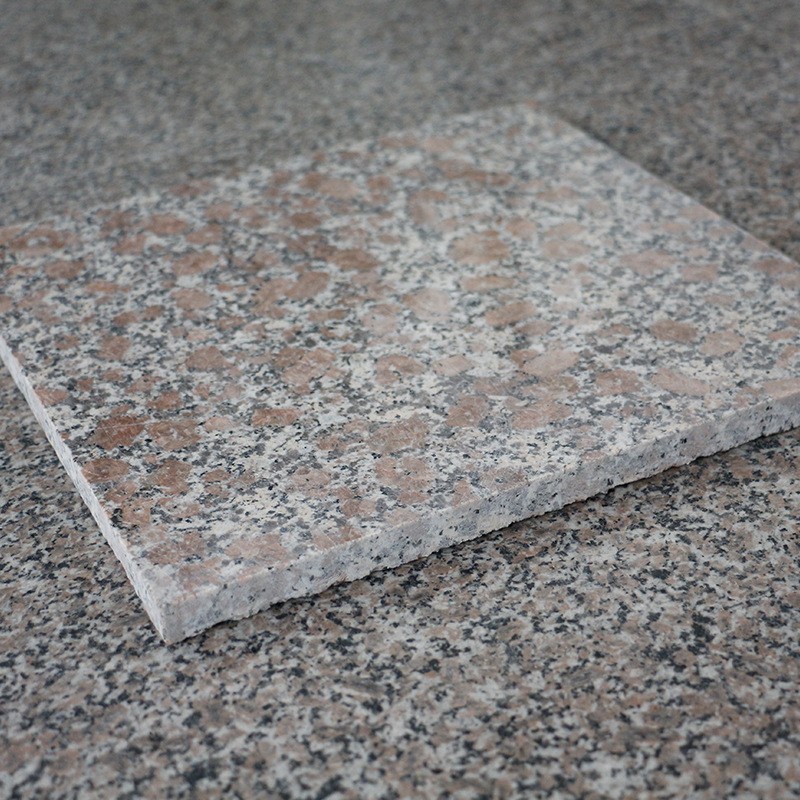 珍珠红火烧板 3公分花岗岩火烧板 公园广场工程用大理石地铺板材