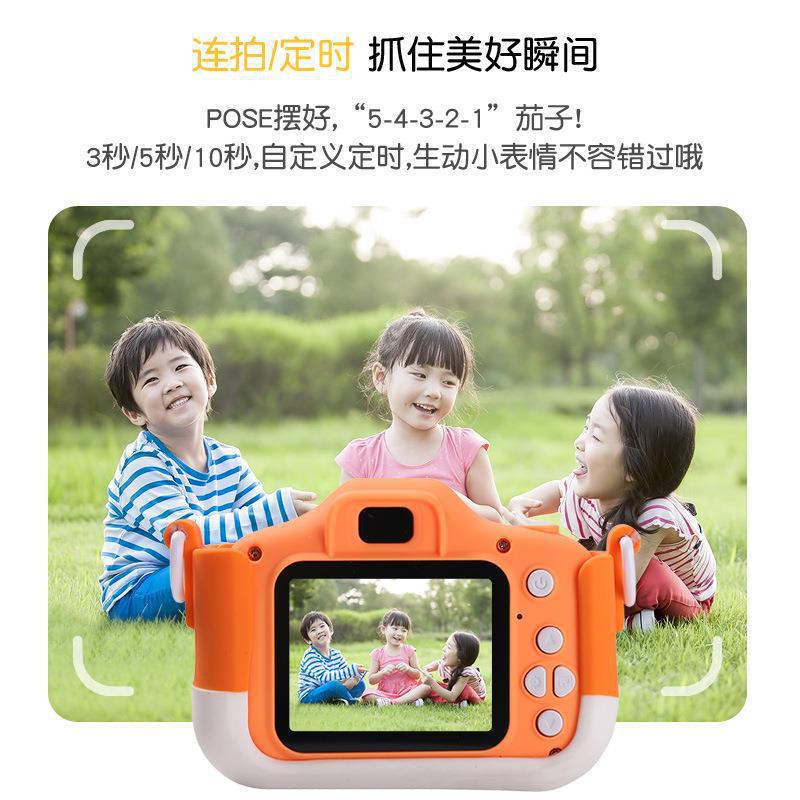 New Private Model Children's Camera 4000W Hd Dual Lens Cartoon Mini Camera Drop-Resistant Baby Gift