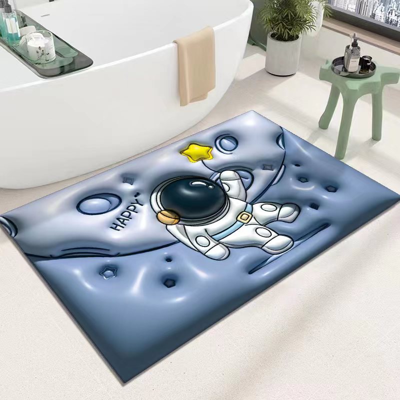 Soft Diatom Ooze 3D Three-Dimensional Expansion Small Flower Floor Mat Bathroom Toilet Toilet Water-Absorbing Quick-Drying Floor Mat Best-Seller on Douyin